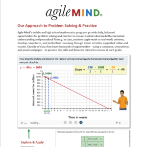 Problem Solving and Practice in Agile Mind